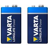 9V (6LR61) - Batterier Batterier & Laddbart Varta Longlife Power 9V 2-pack