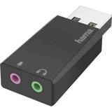 Hama 2.0 - Kabeladaptrar Kablar Hama USB A-2x3.5mm Adapter M-F