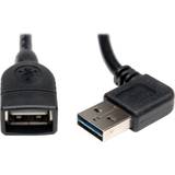 Tripp Lite USB A-USB A - USB-kabel Kablar Tripp Lite Angled USB A-USB A M-F 0.46m 0.5m