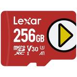 256 GB - microSDXC Minneskort LEXAR Play UHS-I MicroSDXC, 256 GB, Flash-minne klass 10, Röd, 150 MB/s