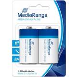 MediaRange Batterier - Engångsbatterier Batterier & Laddbart MediaRange Premium Alkaline Mono D Compatible 2-pack