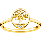 Thomas Sabo Charm Club Tree of Love Ring - Gold/Transparent