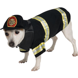 Husdjur - Svart Dräkter & Kläder Rubies Fireman Pet Costume