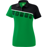 Erima Dam Pikétröjor Erima 5-C Polo Shirt Women - Emerald/Black/White