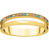 Thomas Sabo Double Ring - Gold/Multicolour