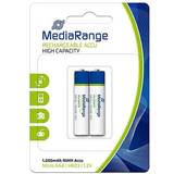 MediaRange Laddningsbara standardbatterier Batterier & Laddbart MediaRange Rechargeable AAA NiMH Micro Compatible 2-pack