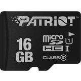 Patriot Minneskort Patriot LX Series microSDHC Class 10 UHS-I U1 16GB +Adapter