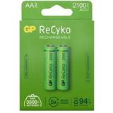 AA (LR06) - NiMH Batterier & Laddbart GP Batteries ReCyko Rechargeable AA 2100mAh 2-pack