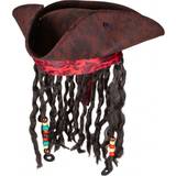Herrar - Pirater Hattar Wicked Costumes Pirathatt med Flätor Deluxe