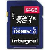 Integral SDXC Minneskort Integral SDXC Class 10 UHS-I U1 V10 100 MB/s 64GB