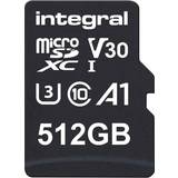 512 GB - microSDXC Minneskort Integral Premium High Speed microSDXC Class 10 UHS-I U3 V30 100/80 MB/s 512GB