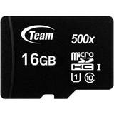 Team Minneskort Team 500x microSDHC Class 10 UHS-I U1 80/15 MB/s 16GB