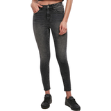 Urban Classics Ladies High Waist Skinny Jeans - Black Stone Washed
