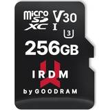 GOODRAM Minneskort GOODRAM IRDM MicroSDXC Class 10 UHS-I U3 V30 100/70 MB/s 256GB +Adapter