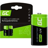 C (LR14) - Laddningsbara standardbatterier Batterier & Laddbart Green Cell GR14 Compatible 4-pack