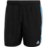 adidas Short Length Colorblock 3-Stripes Swim Shorts - Black/Real Blue