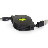 Muvit Kablar Muvit Retractable USB A-USB Micro-B 1m