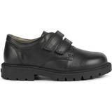 Vattentäta Lågskor Barnskor Geox Boys Shaylax Double Row Leather School Shoes - Black