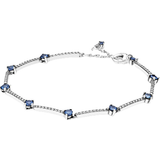Pandora Armband Pandora Sparkling Pavé Bars Bracelet - Silver/Blue/Transparent