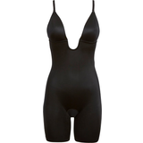 Ovadderad Shapewear & Underplagg Spanx Suit Your Fancy Plunge Low-Back Mid-Thigh Bodysuit - Black