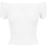 Dam - Off-Shoulder T-shirts & Linnen Urban Classics Ladies Off Shoulder Rib Tee - White