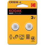 Kodak Batterier - Knappcellsbatterier Batterier & Laddbart Kodak CR1616 2-pack