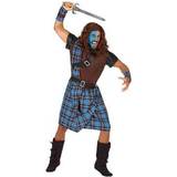 Fjädrar & Boa - Storbritannien Maskeradkläder Th3 Party Scottish Man Costume for Adult