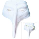 Widmann Plain White Bird Eye Mask mask venice white paintable masks eyemasks disguises fancy venetian bird beak pantalone