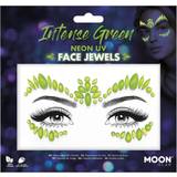 Grön - Karneval Smink Smiffys Face Jewels UV Neon Grön