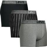 Levi's Kalsonger Levi's Stripes Logo Boxer Brief Giftbox 3-pack - Black/Grey
