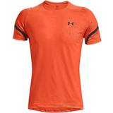 Under Armour Herr - Orange Kläder Under Armour HeatGear 2.0 Emboss Short Sleeve T-shirt Men - Blaze Orange/Jet Gray