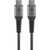 Silver - USB-kabel Kablar Goobay USB C-USB C 2m