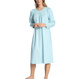 Nattlinnen Calida Soft Cotton Nightdress - Light Blue