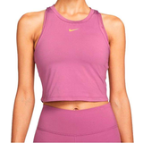Yoga Överdelar Nike Dri-Fit One Luxe Slim Fit Tank Top Women - Light Bordeaux/Metallic Gold