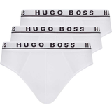 Hugo Boss Briefs - Herr Kalsonger Hugo Boss Stretch Cotton Briefs with Logo Waistbands 3-pack - White