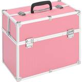 Rosa Sminkväskor vidaXL Sminklåda 37x24x35 cm rosa aluminium