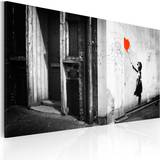 Röda Väggdekorationer Arkiio Girl With Balloon Banksy Tavla 60x40cm