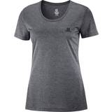 Salomon Dam T-shirts Salomon Agile Short Sleeve T-shirt Women - Ebony/Black/Heather