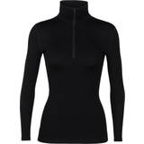 Icebreaker Dam Underkläder Icebreaker Merino 260 Tech Long Sleeve Half Zip Thermal Top Women - Black