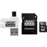 GOODRAM 64 GB Minneskort GOODRAM M1A4 MicroSDXC Class 10 UHS-I U1 100/10MB/s 64GB