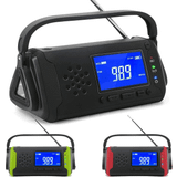 FM - Vev- & Solcellsradio Radioapparater Crank NOAA Weather Radio