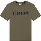 Hugo Boss T-shirts Barnkläder Hugo Boss Contrasting Branded T-shirt - Khaki (J25N32)