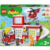 Brandmän - Lego Technic Leksaker Lego Duplo Fire Station & Helicopter 10970