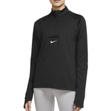 Nike Dam - Långa ärmar T-shirts Nike Dri-FIT Trail Running Midlayer Women - Black/Dark Smoke Grey/White