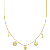 Halsband Thomas Sabo Charm Club Glamorous Symbols Necklace - Gold/Transparent