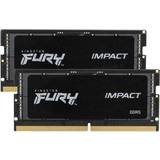SO-DIMM DDR5 - Svarta RAM minnen Kingston Fury Impact SO-DIMM DDR5 4800MHz 2x16GB (KF548S38IBK2-32)