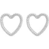 Edblad Rope Heart Studs - Silver