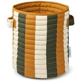 Stripes Förvaringskorgar Barnrum Liewood Ally Quilted Basket Golden Caramel/Hunter Green/Sandy