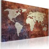 Arkiio Rusty Världskarta Tavla 120x80cm