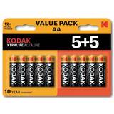 Kodak AA (LR06) - Alkaliska Batterier & Laddbart Kodak Xtralife AA LR6 Alkaline 10-pack